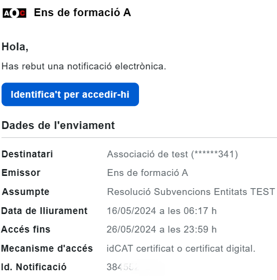 e-mail envoyé uniquement aux personnes morales