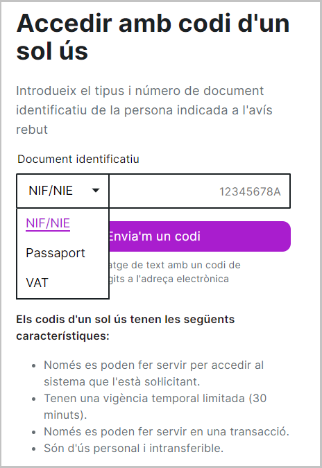 Schermata codice monouso con documenti visualizzati.png